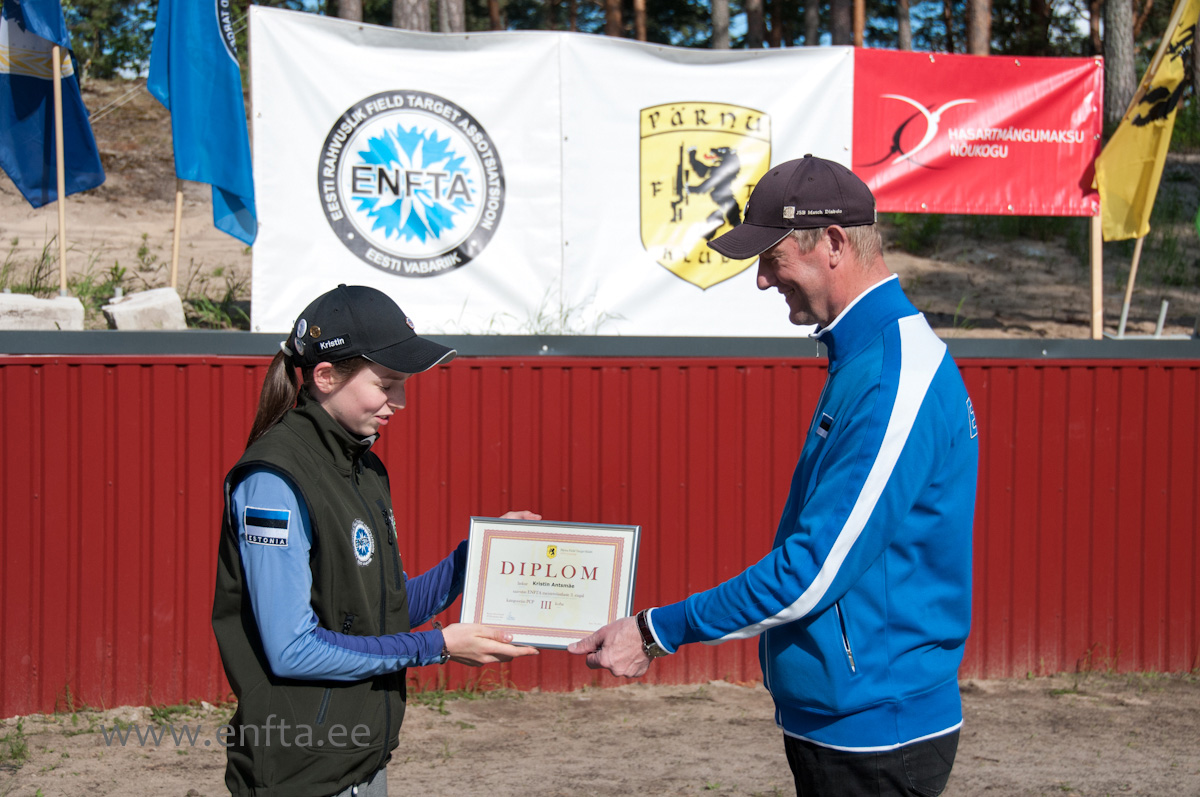 Category PCP III place Kristin Antsmäe 57 hits out of 100